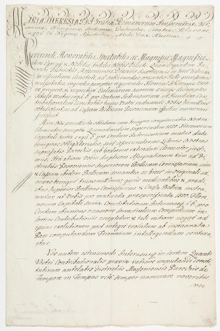 MARIA THERESIA (1717 Wien – 1780 Wien)
Erzherzogin von Österreich