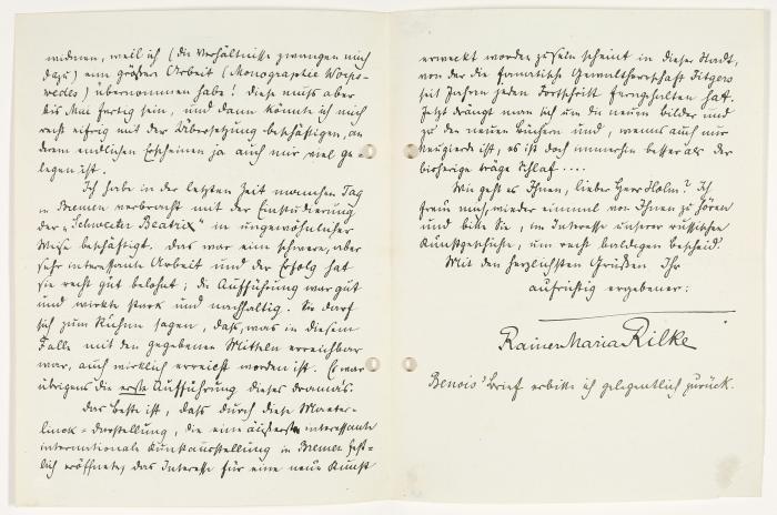 RILKE, RAINER MARIA (1875 Prag – 1926 Montreux)
Lyriker