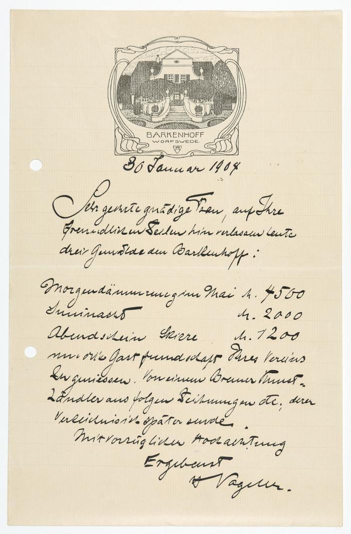 VOGELER, HEINRICH (1872 Bremen – 1942 Kolchos Budjonny bei Kornejewka, Kasachische SSR)
Maler und Graphiker