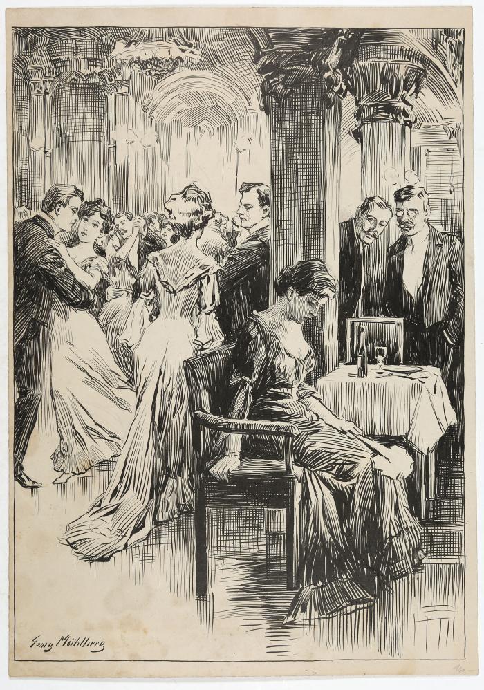 Konvolut von 10 OrZeichnungen von versch. (Münchner) Illustratoren und Karikaturisten, um 1900.