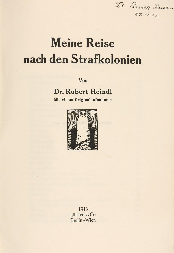Meine Reise nach den Strafkolonien.