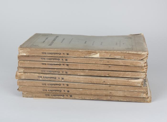 Reise in die Aequinoctial-Gegenden des neuen Continents. In deutscher Bearbeitung von Hermann Hauff. 8 Lieferungen in 8 Bänden.