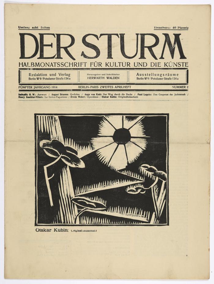 Der Sturm. Halbmonatsschrift für Kultur und Künste. 4 issues of the fifth year (numbers 1, 2, 9 and 17/18). Edited by Herwarth Walden.