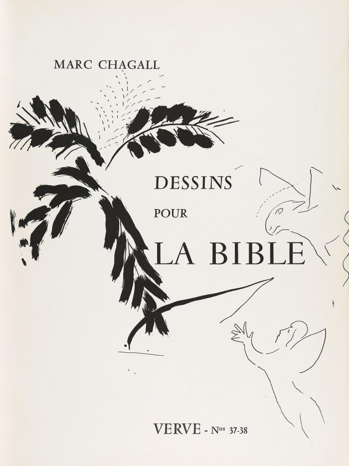 MARC CHAGALL
Dessins pour la Bible (Bible II).