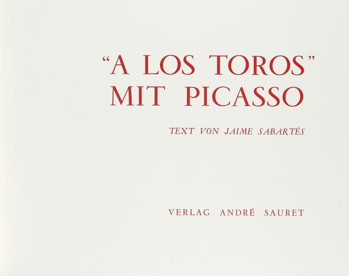 PABLO PICASSO
JAIME SABARTÈS: 