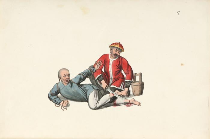 The punishments of China./ Les punitions des Chinois, représentés en vingt-deux gravures. Avec des explications en Anglais et en Français. London: Bulmer & Co for Miller 1801.