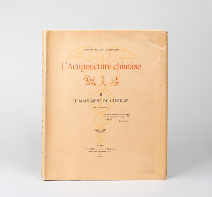 L'Acuponcture Chinoise. 2 Bde. Paris: Mercure de France 1939-1941.