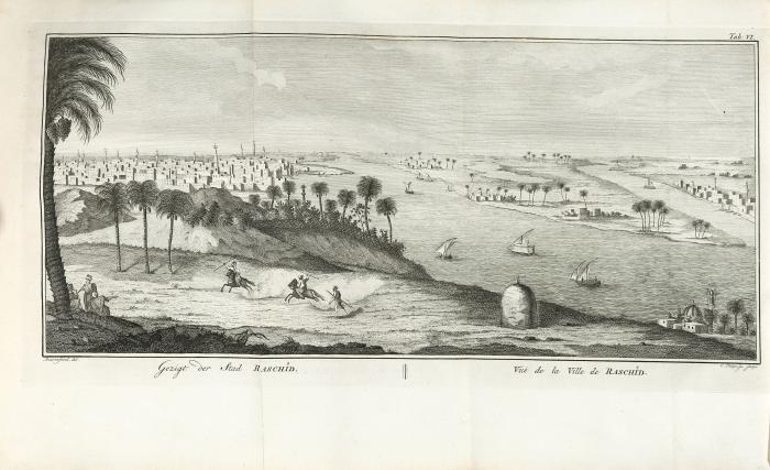 Voyage en Arabie & en d'autres pays circonvoisins. Traduit de l'Allemand. 2 Bde. Amsterdam: Baalde u. Utrecht: Schoonhoven (Bd. 1) bzw. Utrecht: B. Wild (Bd. 2) 1776 - 1780.
