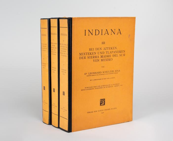 Schultze Jena, Leonhard: Indiana. 3 Bde.