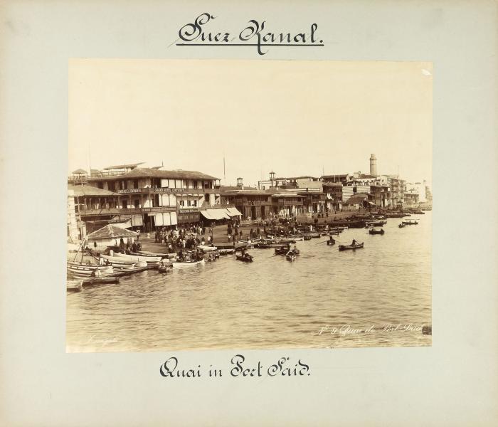 Suez-Kanal. - C. &  G. Zangaki (Fotografen): 6 Fotografien vom Suez-Kanal und Port Said.