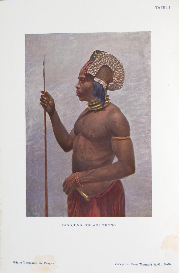 Tessmann, Günter: Die Pangwe. Völkerkundliche Monographie eines west-afrikanischen Negerstammes. Ergebnisse der Lübecker Pangwe-Expedition 1907-1909 und früherer Forschungen 1904-1907. 2 in 1 Bd.
