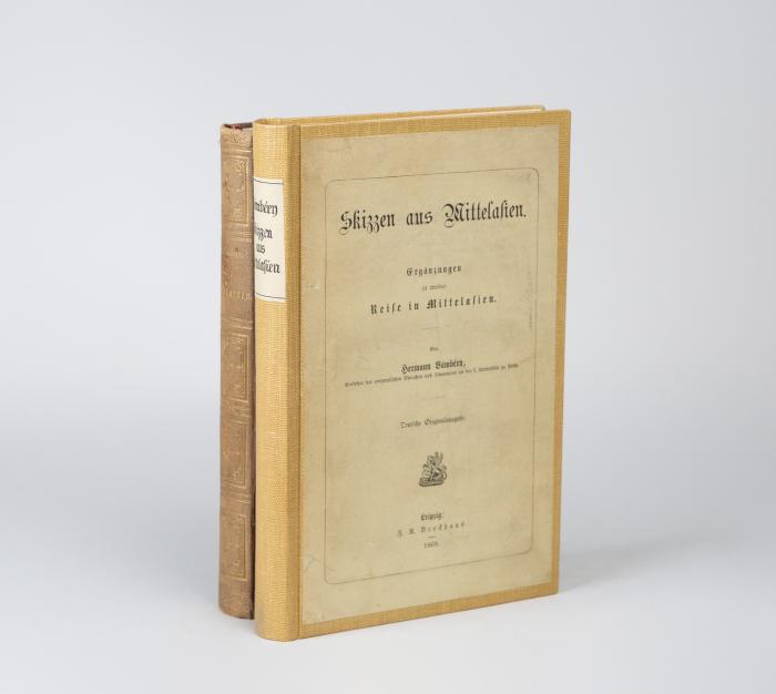 Reise in Mittelasien von Teheran durch die Turkmanische Wüste an der Ostküste des Kaspischen Meeres nach Chiwa, Bochara und Samarkand, ausgeführt im Jahr 1863. Deutsche Originalausgabe. 2 Abteilungen in einem Band.