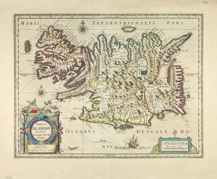 Island. – Tabula Islandiae Auctore Georgio Carolo Flandro.