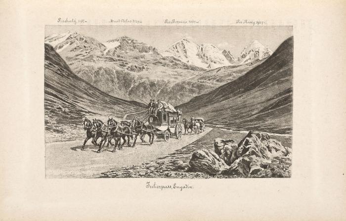 Die Schweizerischen Alpenpässe und die Postkurse im Gebirge. Offizielles illustriertes Posthandbuch. Hrsg. von der Schweizerischen Postverwaltung. 2. verm. Aufl.