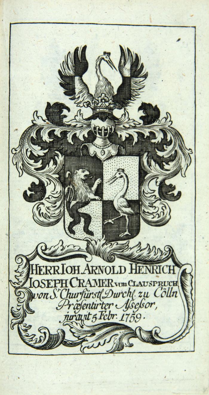 Kammer-Gerichts- Kalender. - Des Kaiserlichen und Reichs-Cammer-Gerichts Kalender a. d. Jahr 1793.