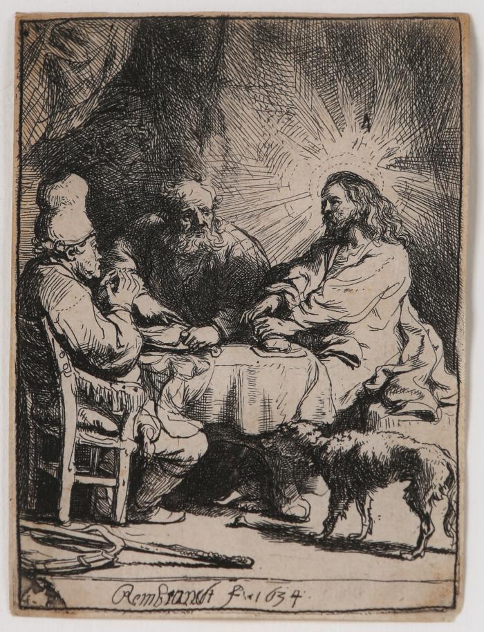 Christus in Emmaus (kleine Platte)