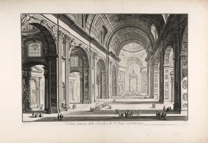 Veduta interna della Basilica di S. Pietro in Vaticano.