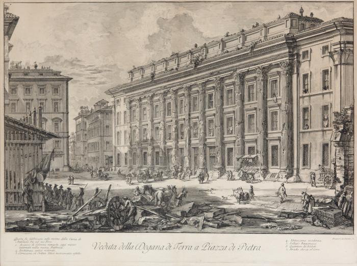 Veduta della Dogana di Terra a Piazza di Pietra