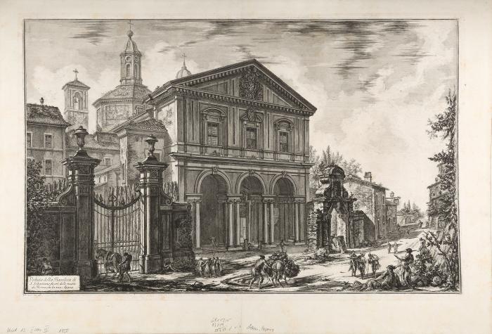 Veduta della Basilica di S. Sebastiano fuori delle mura di Roma, su la via Appia