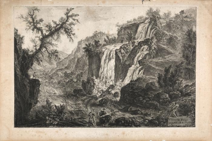 Veduta delle Cascatelle a Tivoli.