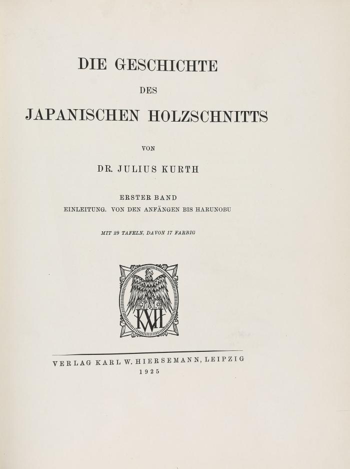 Die Geschichte des japanischen Holzschnitts. 3 Bde.