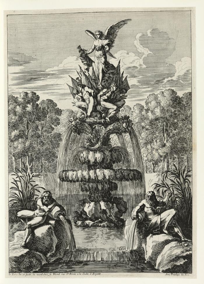 J. le Pautre u. a., 2 Sammelbände Brunnenbaukunst. Paris um 1650.